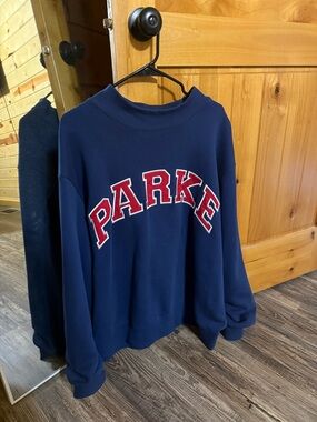 PARKE navy mockneck